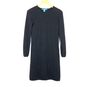 White + Warren 100% Cashmere Shift Dress XS Black